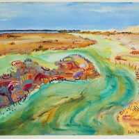 Julie Donald - Swampy Creek and dunes near